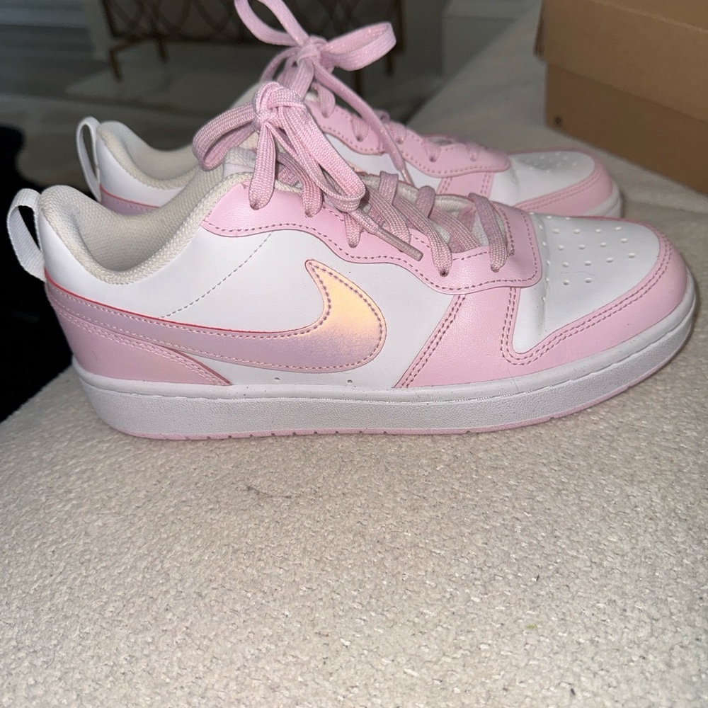 Nike Pastel Pink and White Sneakers